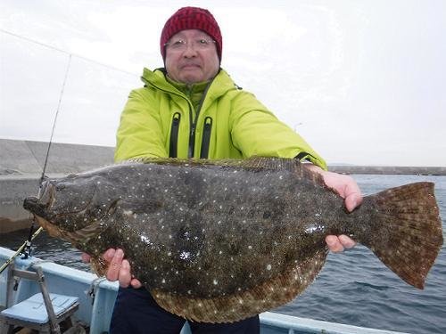 ヒラメ85cm の釣果 19年12月22日 荒ますつり船 愛知 田尻港 釣割