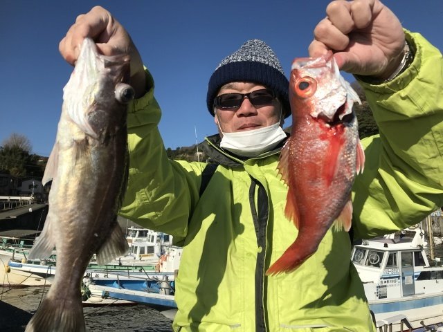 アカムツ32cm 1匹 の釣果 21年1月2日 恵一丸 神奈川 福浦港 船釣り予約 キャスティング船釣り予約