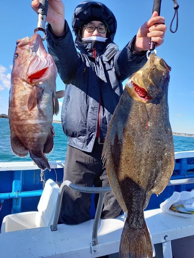 マハタ2 00kg 3匹 の釣果 21年1月9日 隆光丸 千葉 大原漁港 釣り船予約 釣割