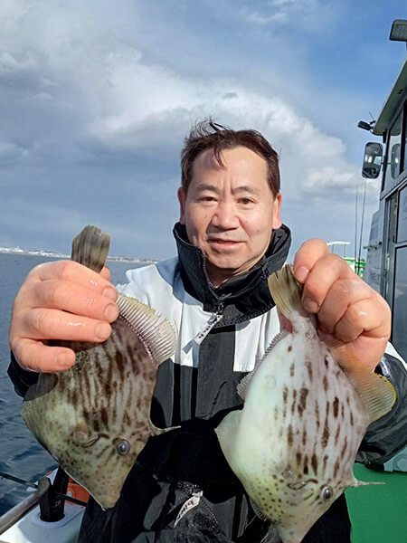 カワハギ27cm 11匹 の釣果 22年2月6日 一俊丸 神奈川 茅ヶ崎港 釣割