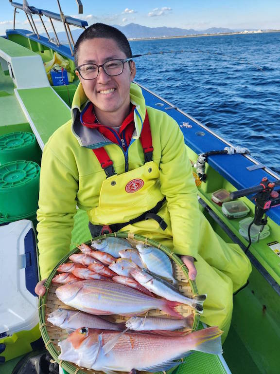 キダイ・アラ・カイワリ・アマダイ(アカアマダイ)・イトヨリ(イトヨリダイ)・アカボラ(ヒメコダイ)