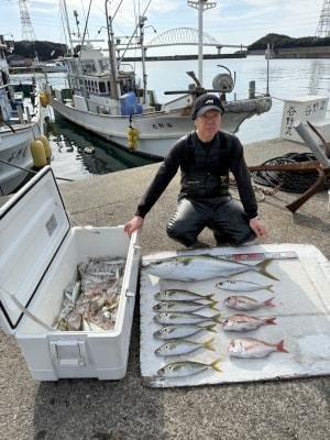 マダイ・ブリ・イサギ(イサキ)・マアシジャア(オキザヨリ)