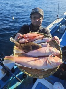 アマダイ(アカアマダイ)・ヒラメ・アカボラ(ヒメコダイ)