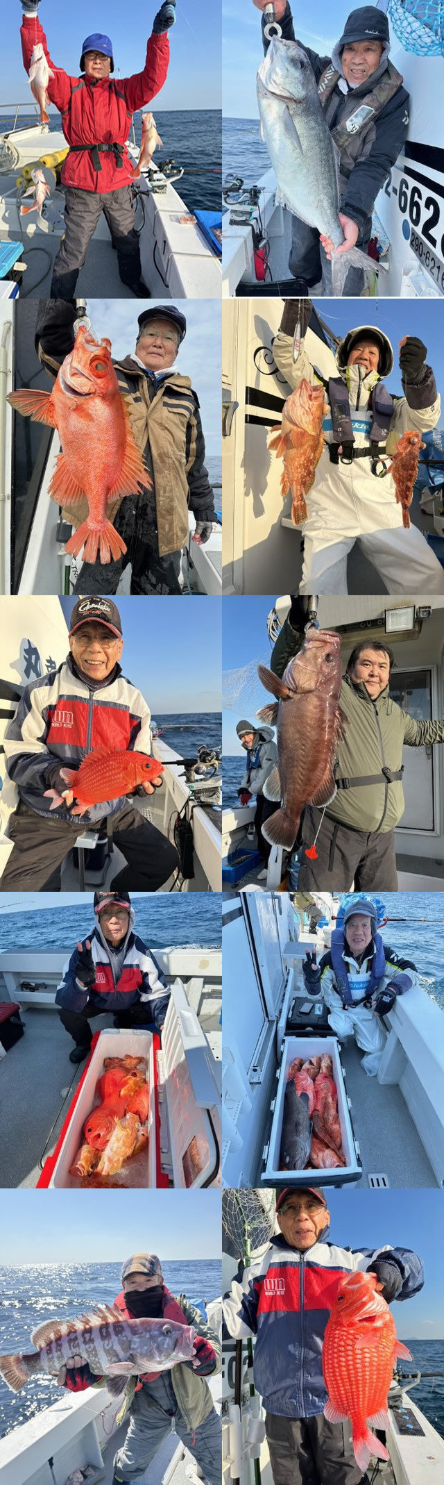 マハタ・チカメキントキ・メダイ・カサゴ・エビスダイ