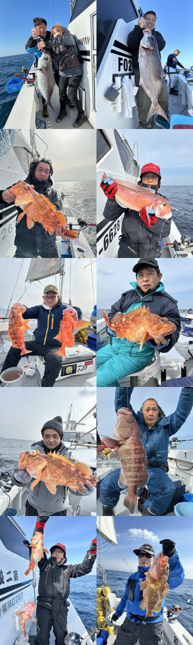 マハタ・アマダイ(アカアマダイ)・チカメキントキ・メダイ・カサゴ