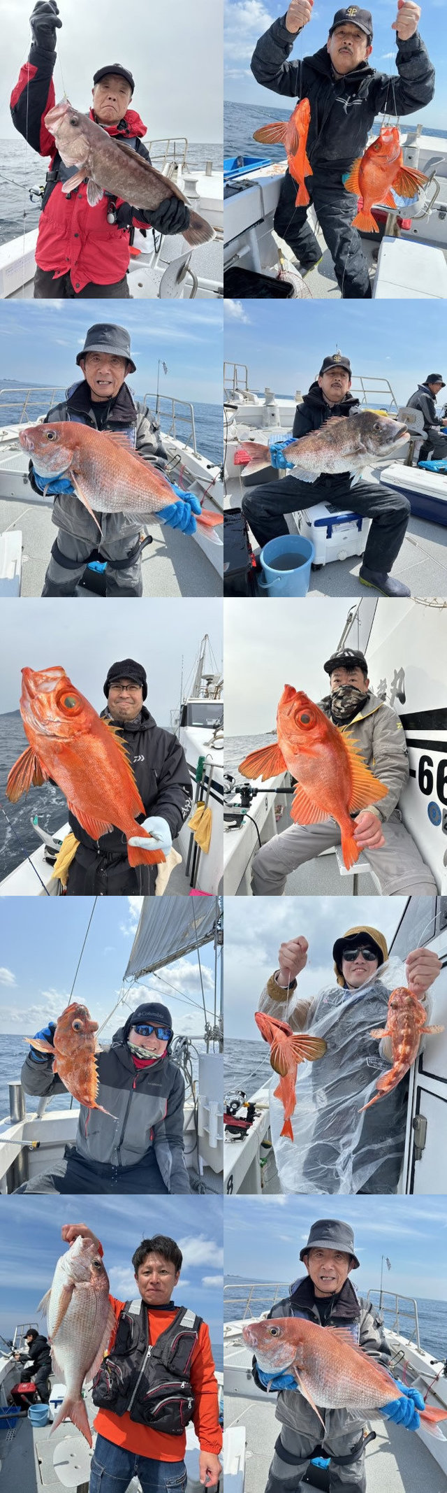 マダイ・マハタ・キントキ(チカメキントキ)・カサゴ