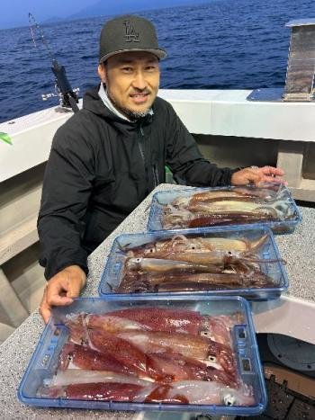 ムギイカ(スルメイカ)・マイカ(ケンサキイカ)