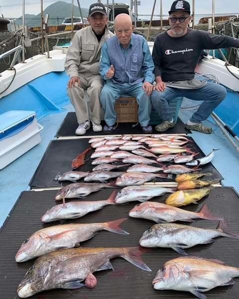 マダイ・アオハタ・イトヨリ(イトヨリダイ)・カナガシラ・サバ(ゴマサバ)