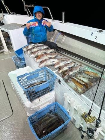 マダイ・スルメイカ・マイカ(ケンサキイカ)