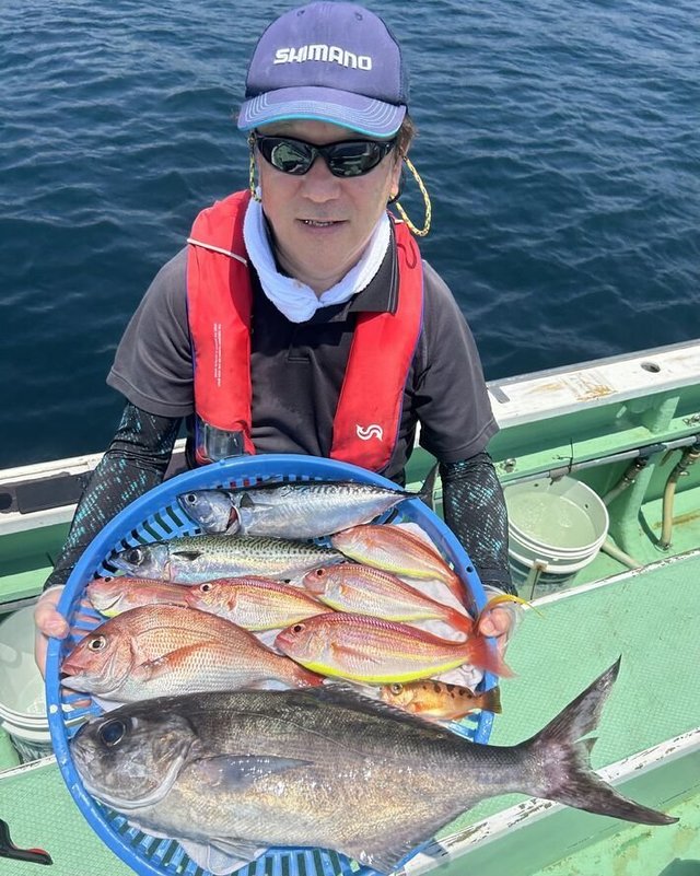 マダイ・イトヨリ(イトヨリダイ)・サバ(マサバ)・ソーダガツオ(ヒラソウダ)・メダイ・オキメバル(ウスメバル)