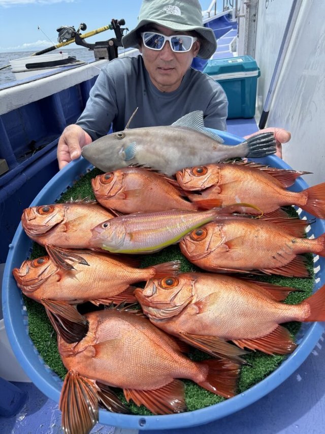イトヨリ(イトヨリダイ)・チカメキントキ・ウマヅラ(ウマヅラハギ)