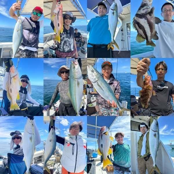 アコウ(キジハタ)・ハマチ(ブリ)・ヨコスジフエダイ・コショウダイ