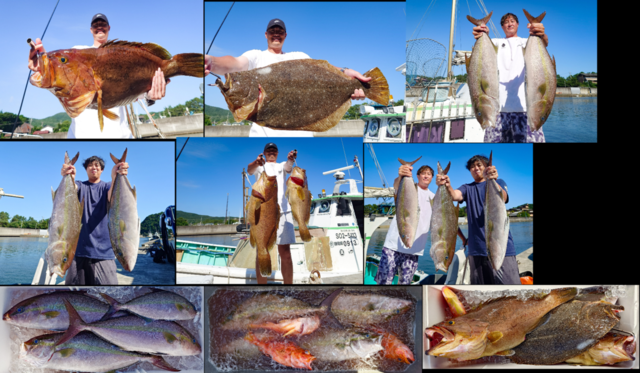 イヤゴハタ・カンパチ・アヤメカサゴ・ヒラメ