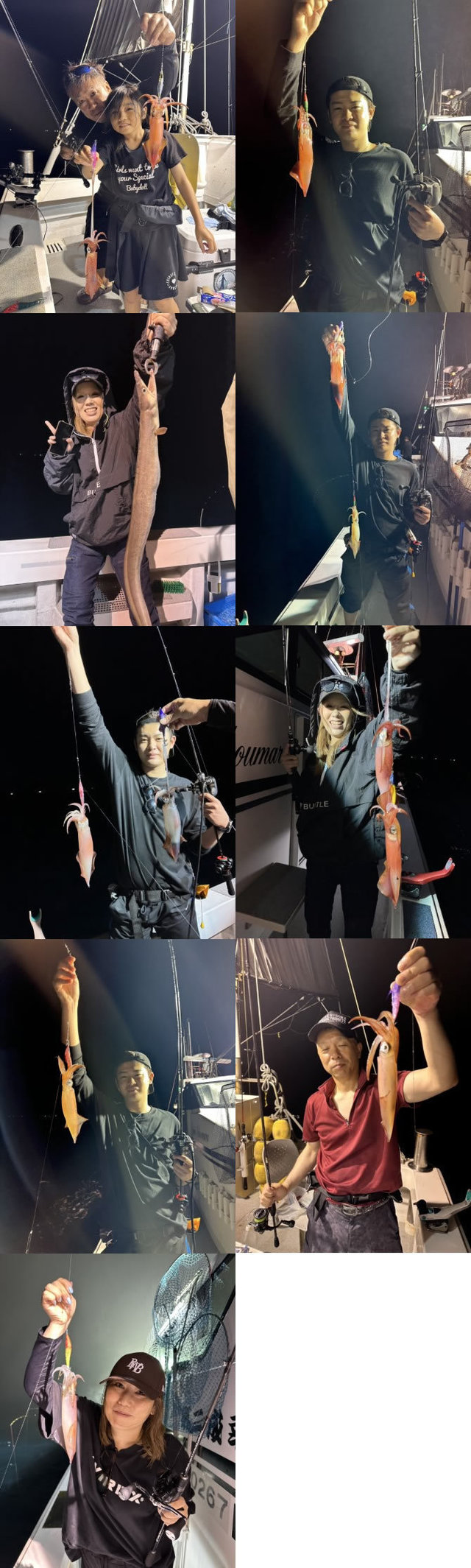 アコウ(キジハタ)・ハモ・アナゴ(マアナゴ)・イカ(ヤリイカ)