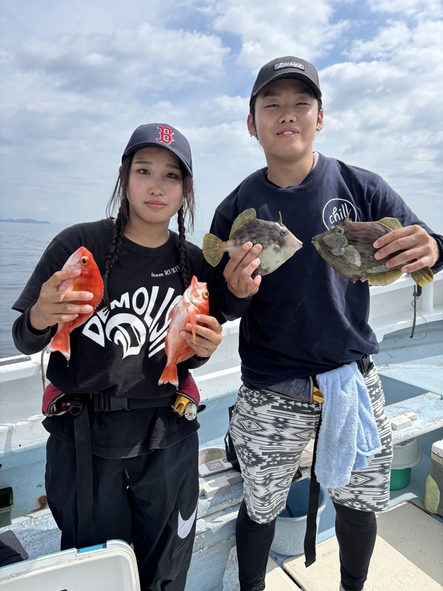 マダイ・アカイサキ・カワハギ