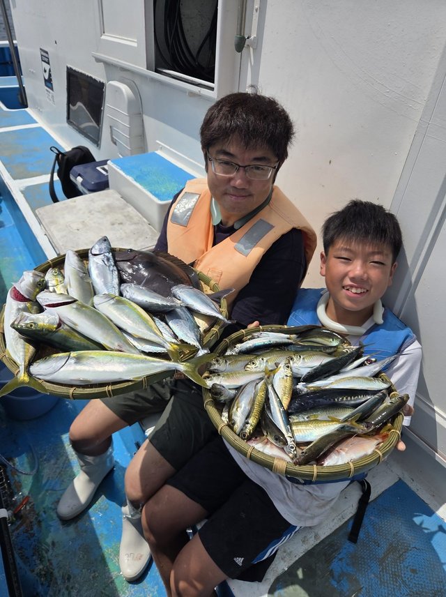 ハナダイ(チダイ)・キジハタ・アジ(マアジ)・イナダ(ブリ)・ヒラソウダ・マルソウダ・ニザダイ・ウルメイワシ