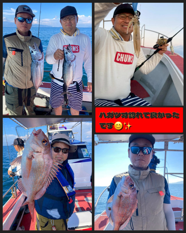 マダイ・ハガツオ・ケンサキイカ