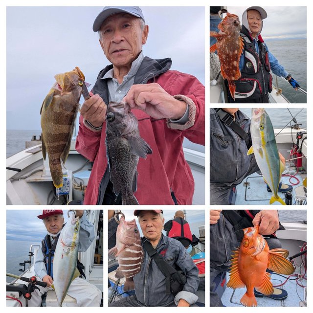 キジハタ・イナダ(ブリ)・キントキ(チカメキントキ)・クロソイ・カンコ(ウッカリカサゴ)