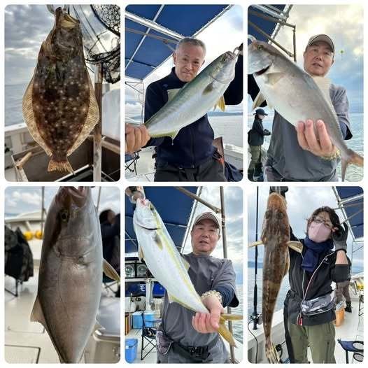 ハマチ(ブリ)・シオ(カンパチ)・コチ(マゴチ)・ヒラメ