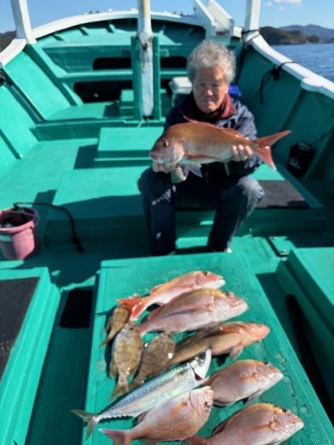 マダイ・ムロアジ・メイチ(ハマフエフキ)・ハタ(マハタ)・サバ(ゴマサバ)