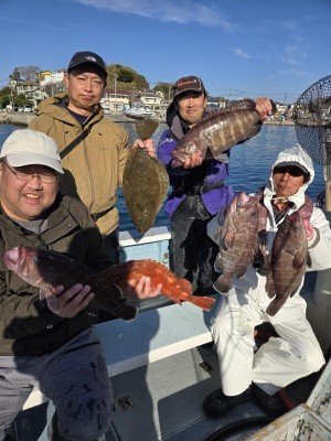 マハタ・ショゴ(カンパチ)・カンコ(ウッカリカサゴ)・ヒラメ