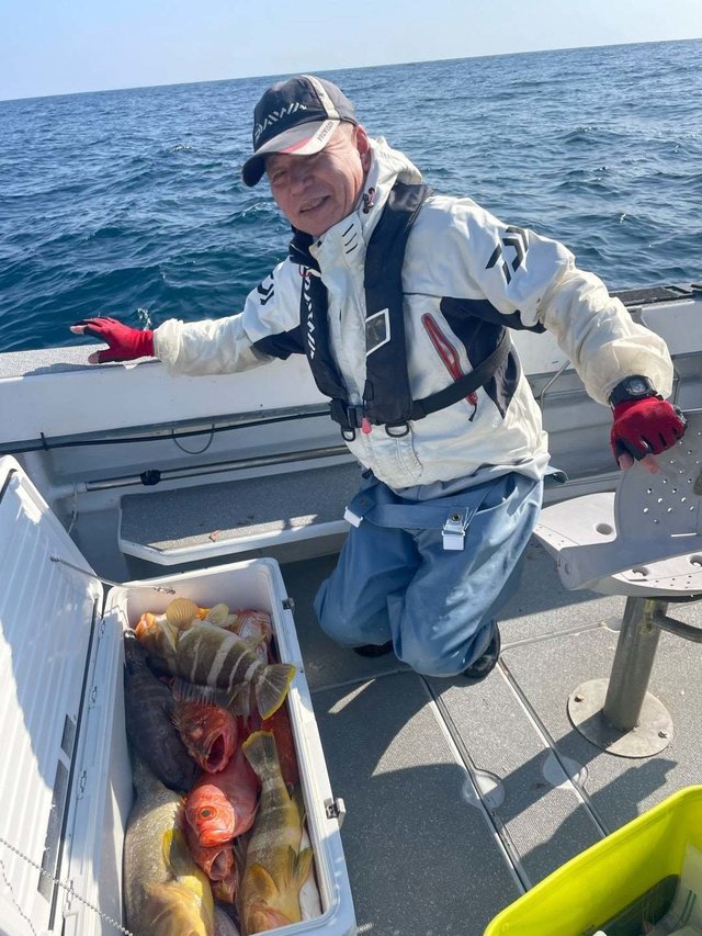 キダイ・タカバ(マハタ)・アオナ(アオハタ)・チカメキントキ・アラカブ(カサゴ)