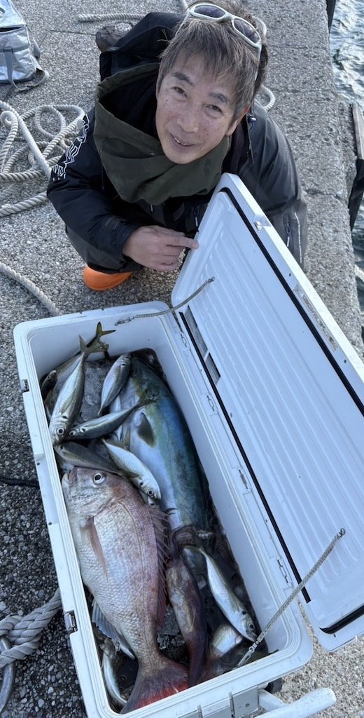 マダイ・アジ(マアジ)・ワラサ(ブリ)・スルメイカ