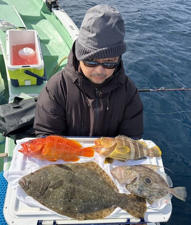 アオハタ・アカハタ・ヒラメ・マトウダイ