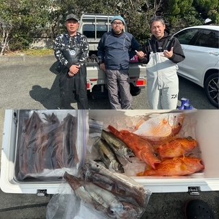 レンコダイ(キダイ)・クロムツ・オニカサゴ・カンコ(ウッカリカサゴ)・スルメイカ